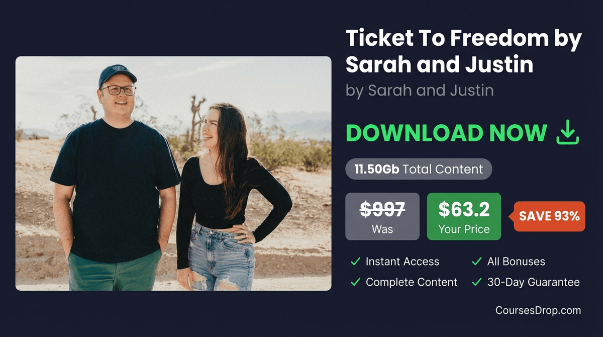 Ticket To Freedom by Sarah and Justin download package